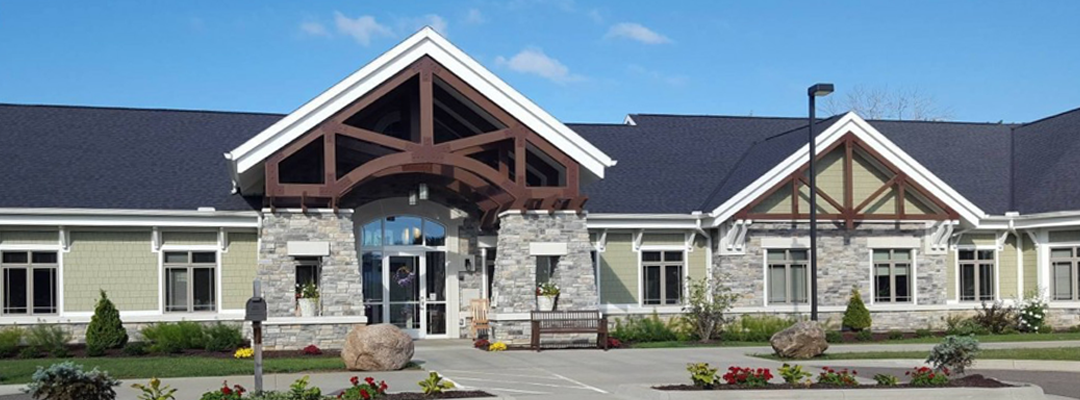 GR_20190716_frontPageBanner_MainEntrance Ohio's Hospice LifeCare building main entrance