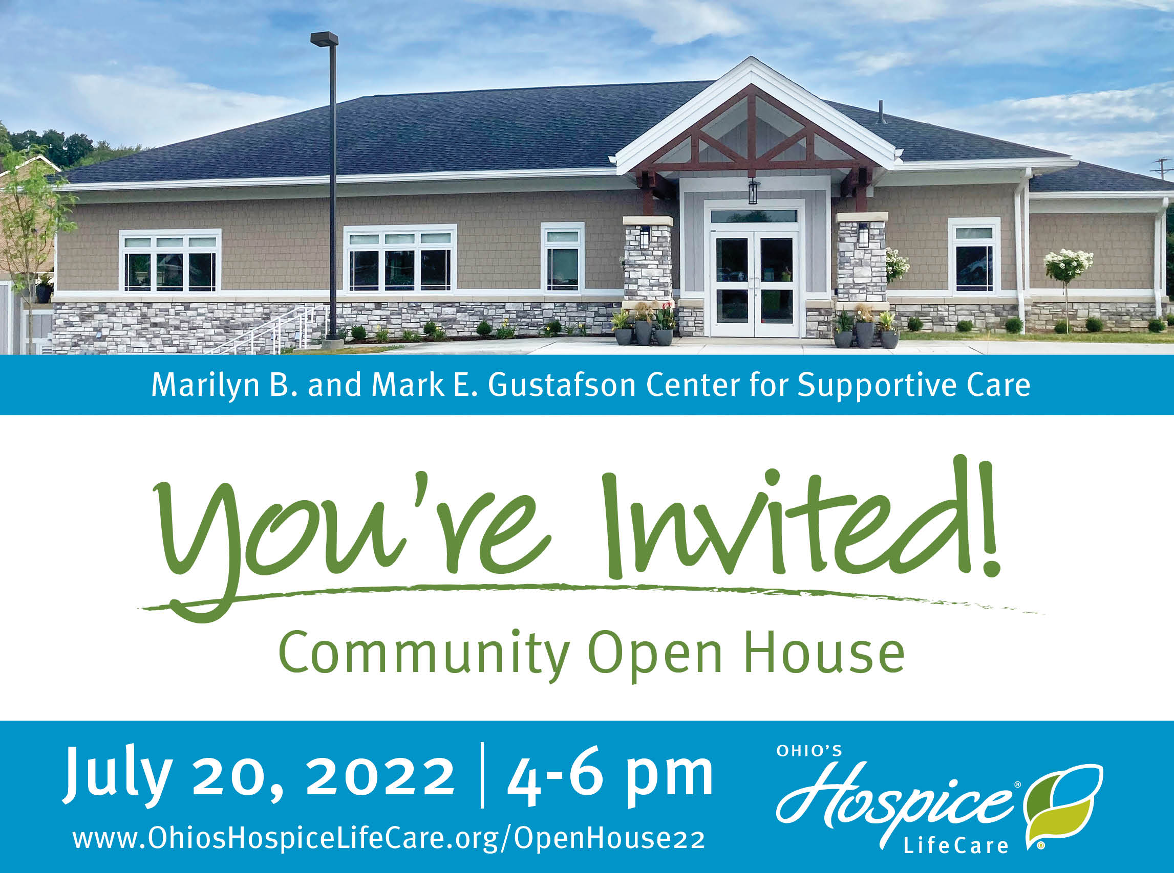 You're Invited! Community Open House July 20, 2022, 4-6 pm, Ohio's Hospice LifeCare