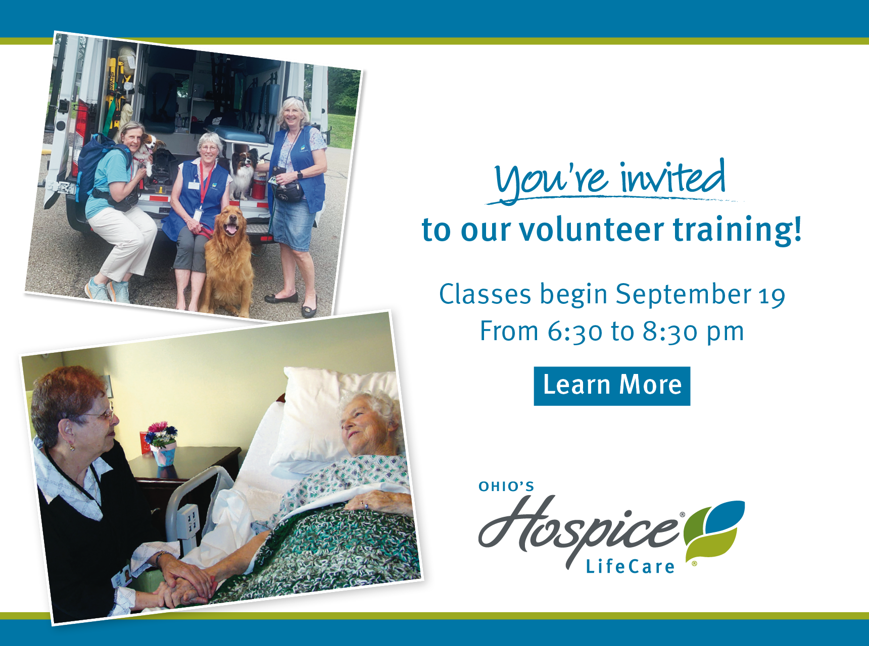 You're invited to our volunteer training! Classes begin September 19