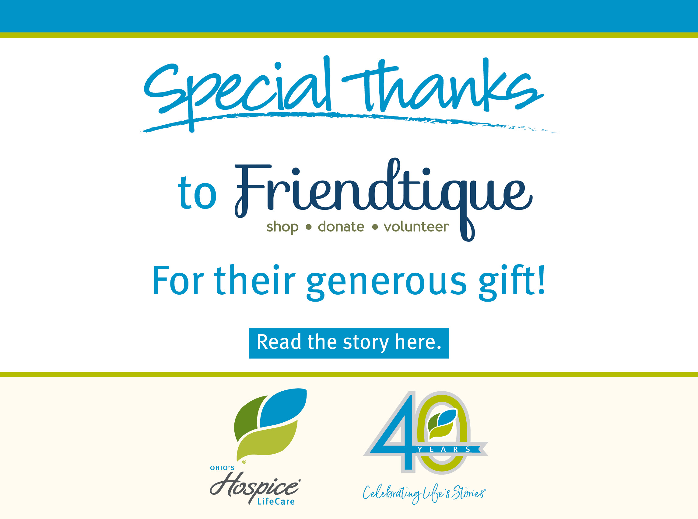 Ohio's Hospice LifeCare Receives Friendtique Donation